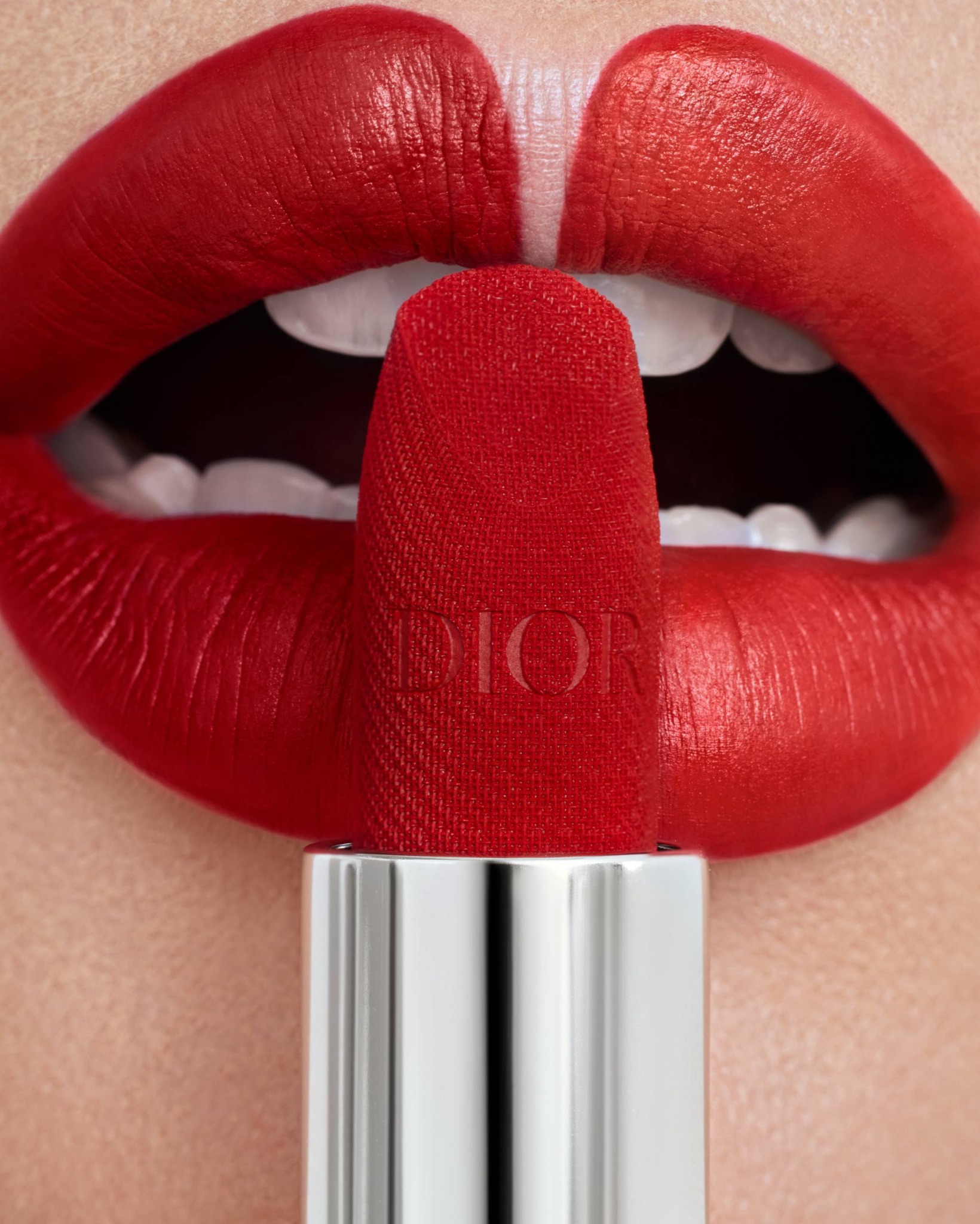 Dior red lipstick retouching